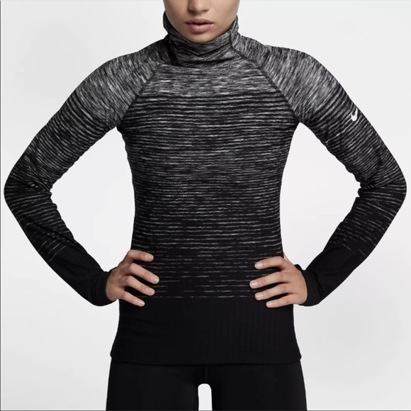 NIKE PRO Hyperwarm Ombre Spacedye Turtleneck Top - Picture 4 of 11
